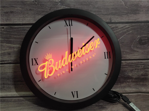 Budweiser LED Wall Clock - Multicolor - TheLedHeroes