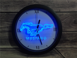 Ford Mustang LED Wall Clock - Multicolor - TheLedHeroes