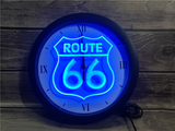 Route 66 LED Wall Clock - Multicolor - TheLedHeroes
