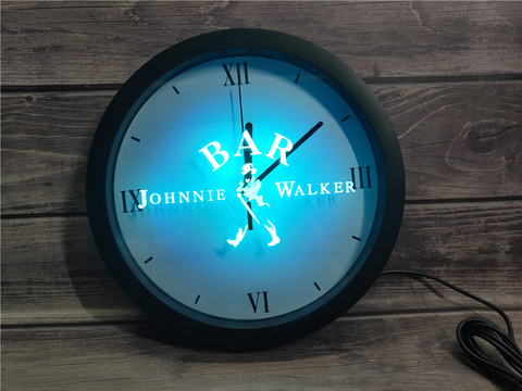 Johnnie Walker Bar LED Wall Clock - Multicolor - TheLedHeroes