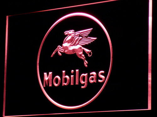 FREE Mobilgas LED Sign - Red - TheLedHeroes