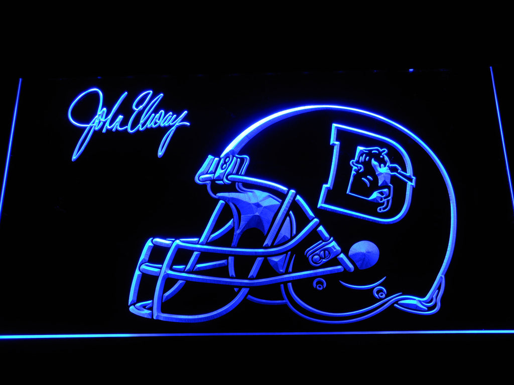 Denver Broncos John Elway LED Sign - Blue - TheLedHeroes