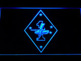 1st Armored Division LED Neon Sign USB - Blue - TheLedHeroes
