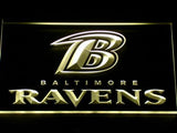 Baltimore Ravens (3) LED Neon Sign USB - Yellow - TheLedHeroes