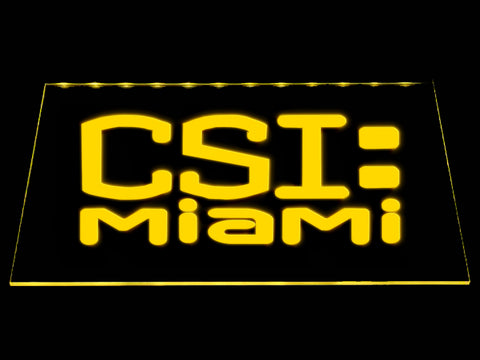 FREE CSI: Miami LED Sign - Yellow - TheLedHeroes