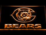 Chicago Bears (2) LED Neon Sign USB - Orange - TheLedHeroes