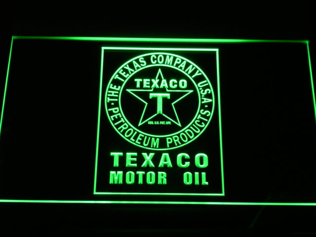 FREE Texaco Motor Oil (2) LED Sign - Green - TheLedHeroes