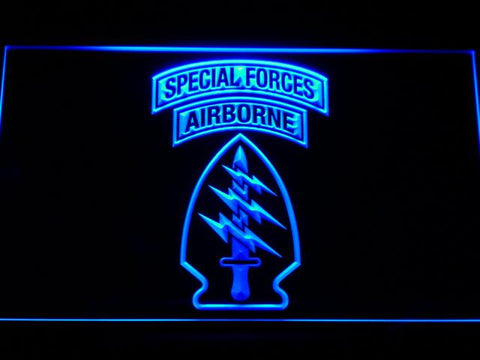 Special Forces Airborne LED Neon Sign Electrical - Blue - TheLedHeroes