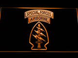 Special Forces Airborne LED Neon Sign USB - Orange - TheLedHeroes