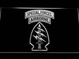 Special Forces Airborne LED Neon Sign USB - White - TheLedHeroes