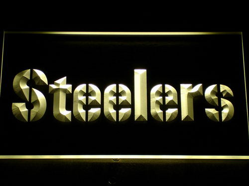 FREE Pittsburgh Steelers (2) LED Sign - Yellow - TheLedHeroes