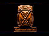 10th Mountain Division LED Neon Sign Electrical - Orange - TheLedHeroes
