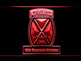 10th Mountain Division LED Neon Sign Electrical - Red - TheLedHeroes