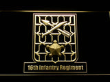 16th Infantry Regiment LED Neon Sign USB - Yellow - TheLedHeroes