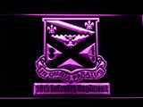18th Infantry Regiment LED Neon Sign Electrical - Purple - TheLedHeroes