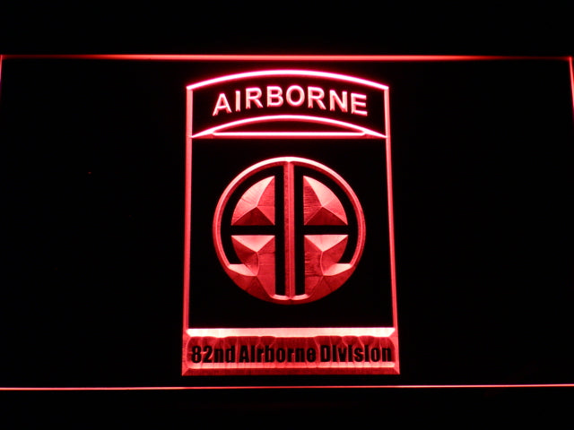 FREE 82nd Airborne Division LED Sign - Red - TheLedHeroes
