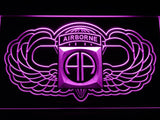 82nd Airborne Division (2) LED Neon Sign USB - Purple - TheLedHeroes