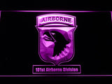 101st Airborne Division LED Neon Sign USB - Purple - TheLedHeroes