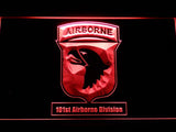 101st Airborne Division LED Neon Sign USB - Red - TheLedHeroes