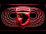 101st Airborne Division (2) LED Neon Sign USB - Red - TheLedHeroes