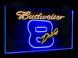 Budweiser Dale Jr. #8 Dual Color LED Sign - Normal Size (12x8.5in) - TheLedHeroes