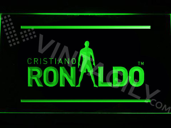 FREE Cristiano Ronaldo 2 LED Sign - Green - TheLedHeroes