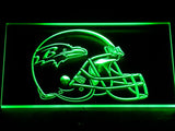 Baltimore Ravens Helmet LED Sign - Green - TheLedHeroes