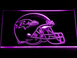 Baltimore Ravens Helmet LED Neon Sign Electrical - Purple - TheLedHeroes