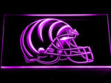 Cincinnati Bengals Helmet LED Sign - Purple - TheLedHeroes