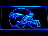 Denver Broncos Helmet LED Neon Sign Electrical - Blue - TheLedHeroes