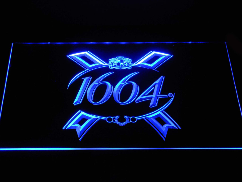 1664 Beer LED Neon Sign USB - Blue - TheLedHeroes