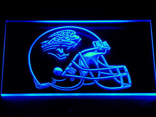 Jacksonville Jaguars Helmet LED Sign - Blue - TheLedHeroes