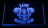 FREE Harley Davidson Life Behind Bars LED Sign - Blue - TheLedHeroes
