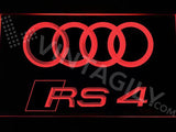 Audi RS4 LED Neon Sign USB - Red - TheLedHeroes