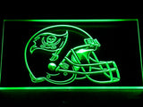 FREE Tampa Bay Buccaneers Helmet LED Sign - Green - TheLedHeroes