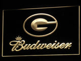 Green Bay Packers Budweiser LED Neon Sign USB - Yellow - TheLedHeroes
