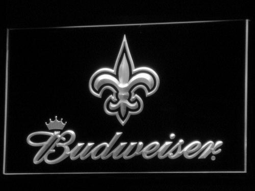 FREE New Orleans Saints Budweiser LED Sign - White - TheLedHeroes