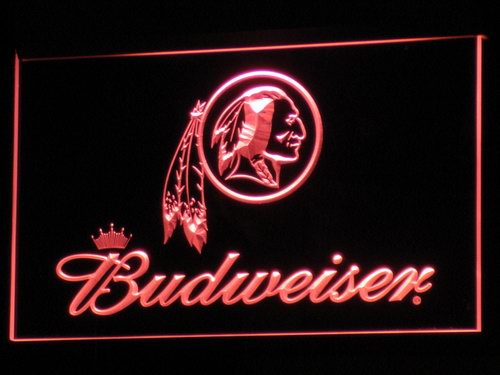FREE Washington Redskins Budweiser LED Sign - Red - TheLedHeroes