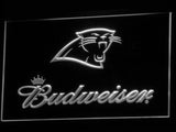 Carolina Panthers Budweiser LED Neon Sign USB - White - TheLedHeroes