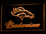 Denver Broncos Budweiser LED Neon Sign USB - Orange - TheLedHeroes