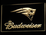 New England Patriots Budweiser LED Sign - Yellow - TheLedHeroes