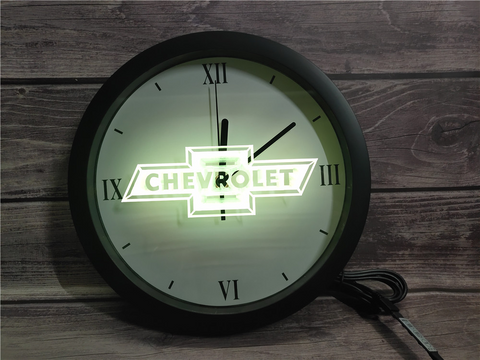 Chevrolet LED Wall Clock - Multicolor - TheLedHeroes