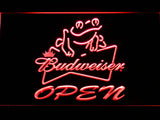 FREE Budweiser Frog Open LED Sign - Red - TheLedHeroes