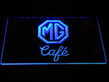 FREE MG Morris Garage Café LED Sign - Blue - TheLedHeroes