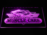FREE American Muscle Cars LED Sign - Purple - TheLedHeroes