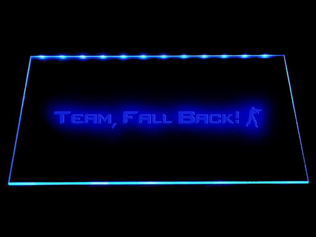 Counter Strike Global Offensive Team, Fall Back! LED Sign - Blue - TheLedHeroes