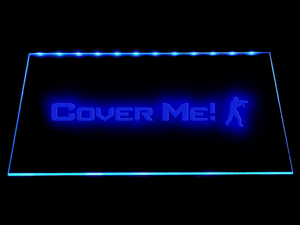 Counter Strike Global Offensive Cover Me! LED Sign - Blue - TheLedHeroes