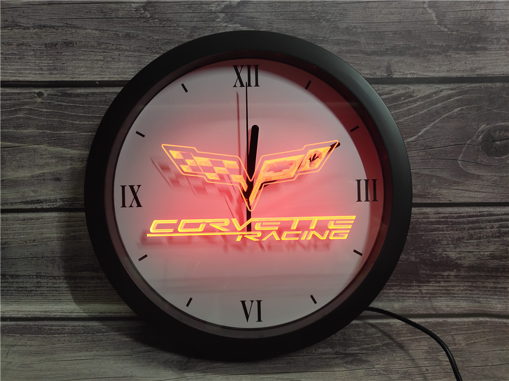 Chevrolet Corvette LED Wall Clock - Multicolor - TheLedHeroes