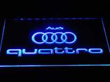 Audi Quattro LED Neon Sign USB - Blue - TheLedHeroes