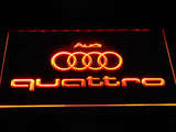 Audi Quattro LED Neon Sign USB - Orange - TheLedHeroes
